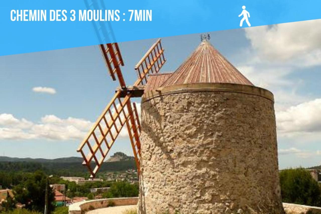 Mont Ventoux - Terrasse - Vue Degagee - Linge De Qualite - Fibre - Confort Gardanne Exterior foto
