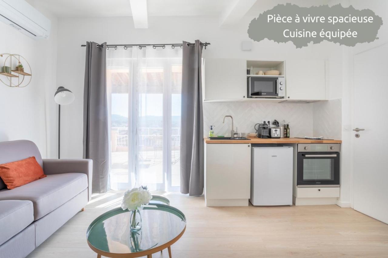 Mont Ventoux - Terrasse - Vue Degagee - Linge De Qualite - Fibre - Confort Gardanne Exterior foto